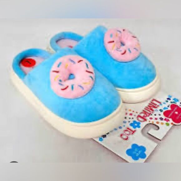 Kids Blue and pink Donut Slippers large(2/3) NWT - Picture 3 of 3